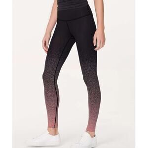 Lululemon Wunder Under Hi-Rise Tight Legging Size 2 Pink Ombre Speckle